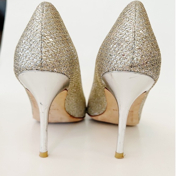 Cole Haan Silver Glitter Pointed Toe High Heel Pumps Size 8 - Picture 10 of 15